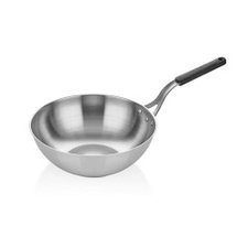 003A107WK30S-20251117-210434.jpg Altınbaşak İndüksiyon Çelik Wok Tava, 30 cm, Siyah Saplı - Görsel 1