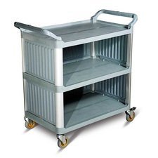 006BRD53GRI.jpg Biradlı BRD-53 Plastik Servis Arabası, 520x960x1070 mm, Gri - Görsel 1