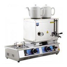 007N12LPGE.jpg Remta N12LPGE Çay Kazanı, 2 Demlikli, 28 L, Elektrikli+LPG - Görsel 1