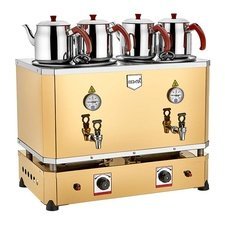 007N16S.jpg Remta N16(S) Jumbo Şamandıralı Çay Makinesi, 4 Demlikli, 46 L, Elektrikli+Doğalgazlı - Görsel 1