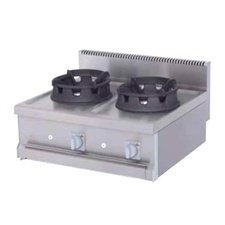 011AWO870.jpg Atalay AWO-870 700 Seri Set Üstü 2 Gözlü Wok Ocak, Doğalgazlı - Görsel 1