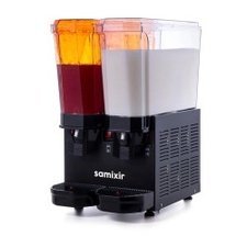 02340SMB.jpg Samixir 40.SMB Klasik Twin Soğuk İçecek Dispenseri, 20+20 L, Fıskiyeli ve Karıştırıcılı, Siyah - Görsel 1