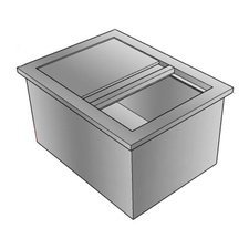 041SKABH604435.jpg Argunlar Sürgü Kapaklı Ankastre Buz Havuzu, 60x44x35 cm - Görsel 1