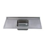 Öztiryakiler Çift Damlalıklı Tek Gözlü Tablalı Evye, 160x70 cm, 50x50x30 cm