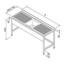 0837758166A513.jpg Öztiryakiler 3 Perdeli Evyeli Tezgah, 1G/2D, 160x60 cm - Görsel 1