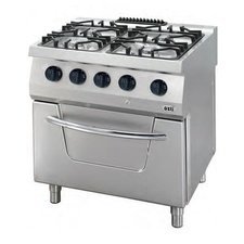 0837865N18070810ELP.jpg Öztiryakiler 700 OSOGEF 8070 LP Seri 4 Gözlü Fırınlı Kuzine, 80x70x85 cm, Gazlı - Görsel 1