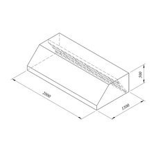 08378852015511.jpg Öztiryakiler Duvar Tipi Filtreli Davlumbaz, 200x150 cm - Görsel 1
