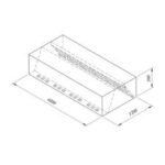Öztiryakiler Kutu Tip Filtreli Cift Cidar Davlumbaz, 400x120 cm