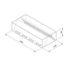 08378854012512.jpg Öztiryakiler Kutu Tip Filtreli Cift Cidar Davlumbaz, 400x120 cm - Görsel 1