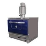 Öztiryakiler Dolapsız Katı Yakıtlı Kuzine, 686x830x1242 mm, Mavi