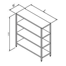 08378971207004.jpg Öztiryakiler İstif Rafı, 4 Düz Tabla, 120x70 cm - Görsel 1