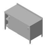 Öztiryakiler Dolaplı Ara Raflı Çalışma Tezgahı, 120x60 cm