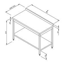 08379111207008.jpg Öztiryakiler Taban Raflı Sırtlı Çalışma Tezgahı, 120x70 cm - Görsel 1