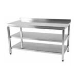 Öztiryakiler Ara Raflı, Sırtlı Çalışma Tezgahı, 160x60 cm