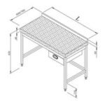 Öztiryakiler Ahşap Tabla Tek Çekmece Çalışma Tezgahı, 160x70 cm