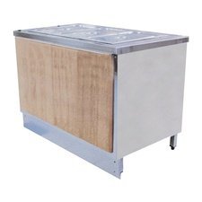 083791215070A1.jpg Öztiryakiler Ahşap Kaplamalı Sıcak Servis Bankosu, 4 GN 1/1-200 mm, 150x70 cm - Görsel 1