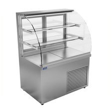 0837ETD11C10SS.jpg Öztiryakiler Teşhir Dolabı, Bombe Camlı, 240 L - Görsel 1