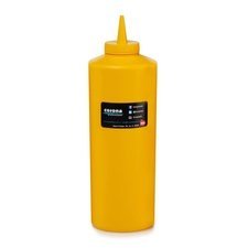 085BO2106.jpg Bora Plastik Kapaklı Hardal Şişesi, 950 ml, Sarı - Görsel 1