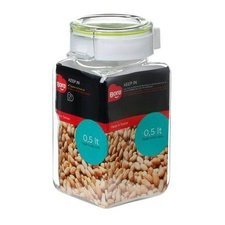 085BO2201.jpg Bora Plastik Köşeli Pet Saklama Kabı, No:2, 500 ml - Görsel 1