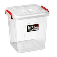 085BO446.jpg Bora Plastik Kapaklı Kare Kasa, No: 16, 19.5 L - Görsel 1