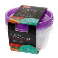 085BO550.jpg Bora Plastik Yuvarlak Saklama Kabı, 3'lü, 700 ml - Görsel 1