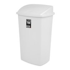 085BO845.jpg Bora Plastik Click Çöp Kovası, No: 7, 73L, Beyaz - Görsel 1