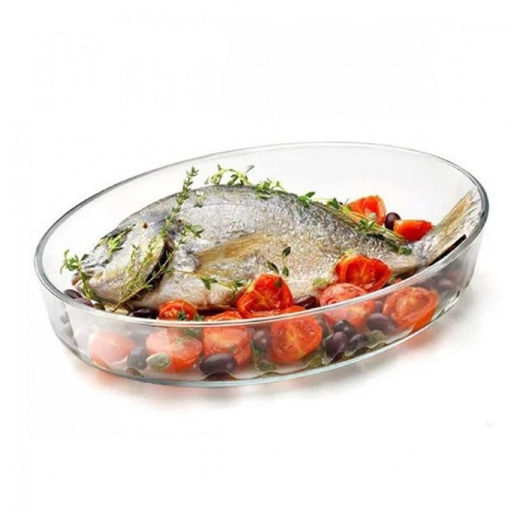 1001017158.jpeg Paşabahçe 59074 Borcam Oval Tepsi 35x24,5 cm - Görsel 1