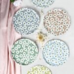 Porland Papatya 6 Parça Pasta Takımı, Tatlı Tabağı Takımı 20 cm