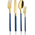 Aryıldız Soho Prestige Blue Gold 24 Parça Çatal Kaşık Bıçak Takımı