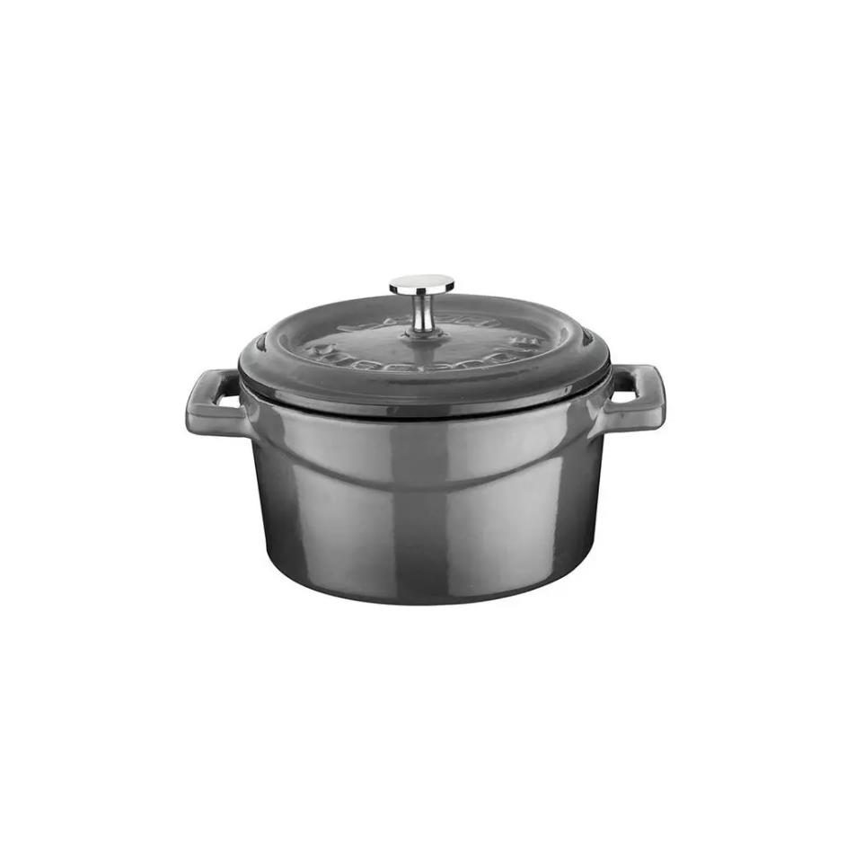 111LVYTC10K2GR.png Lava Döküm Mini Tencere Trendy Serisi 10 cm, Gri - Görsel 1