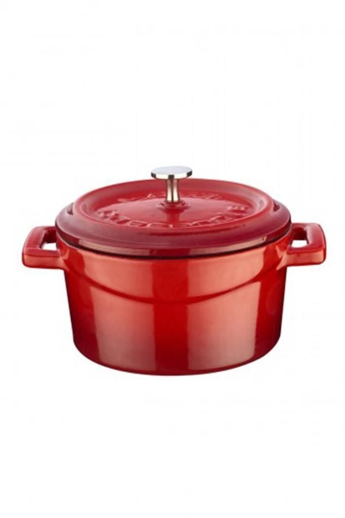 111LVYTC10K2R.jpeg Lava Döküm Trendy Mini Tencere 10 cm, Kırmızı - Görsel 1