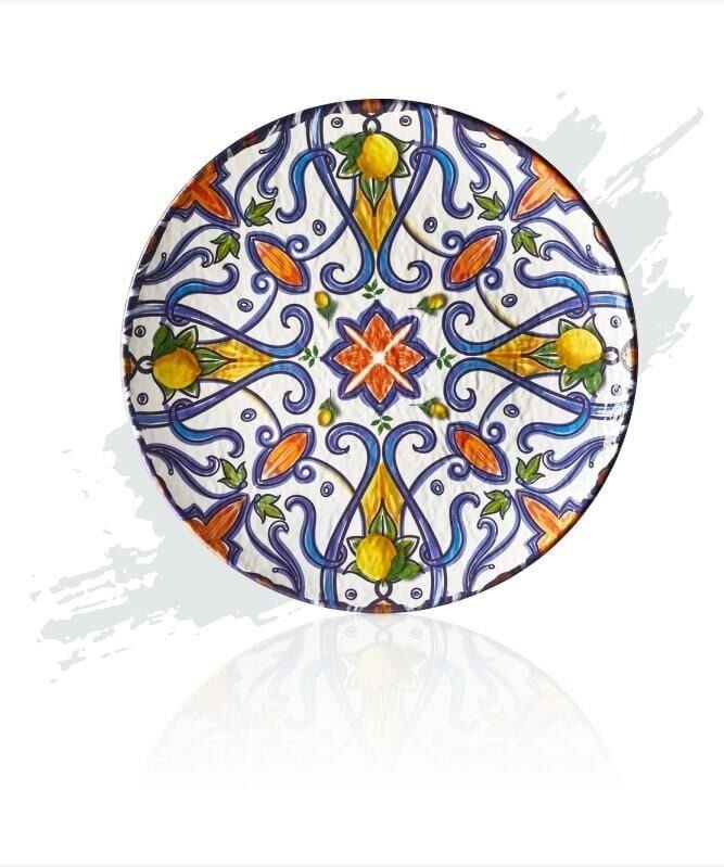 115KUL11945CWGEN.jpeg Külsan Tilda Yuvarlak Tabak Genova 45 cm - Görsel 1