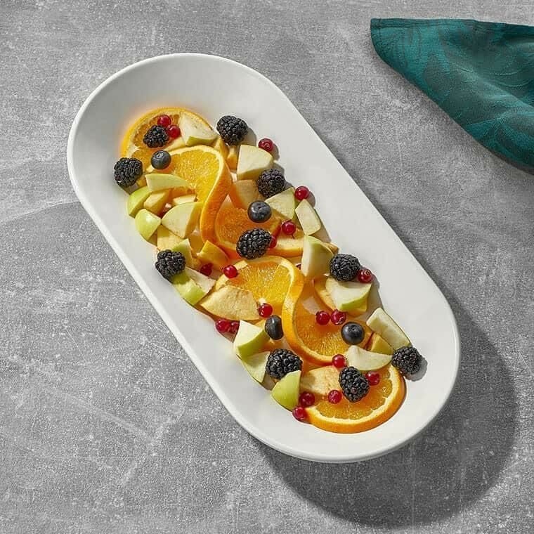 115KUL164019CW.jpeg Külsan Thermoset Porto Servis Tabağı, Teşhir Tabağı 40x19 cm - Görsel 1