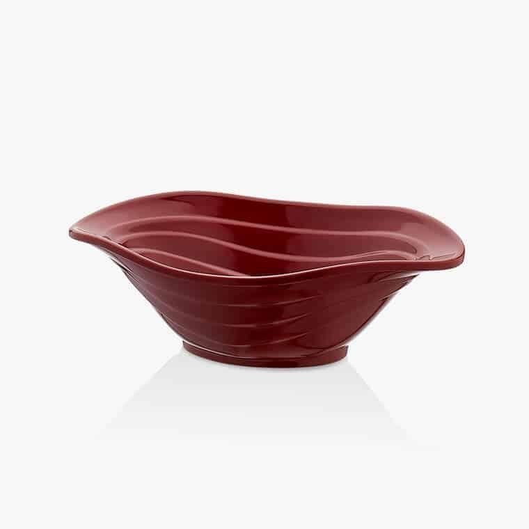 115KUL18023R.jpeg Külsan Thermoset Duet Oval Kase,Teşhir Kase, 23x16 cm, Kırmızı - Görsel 1