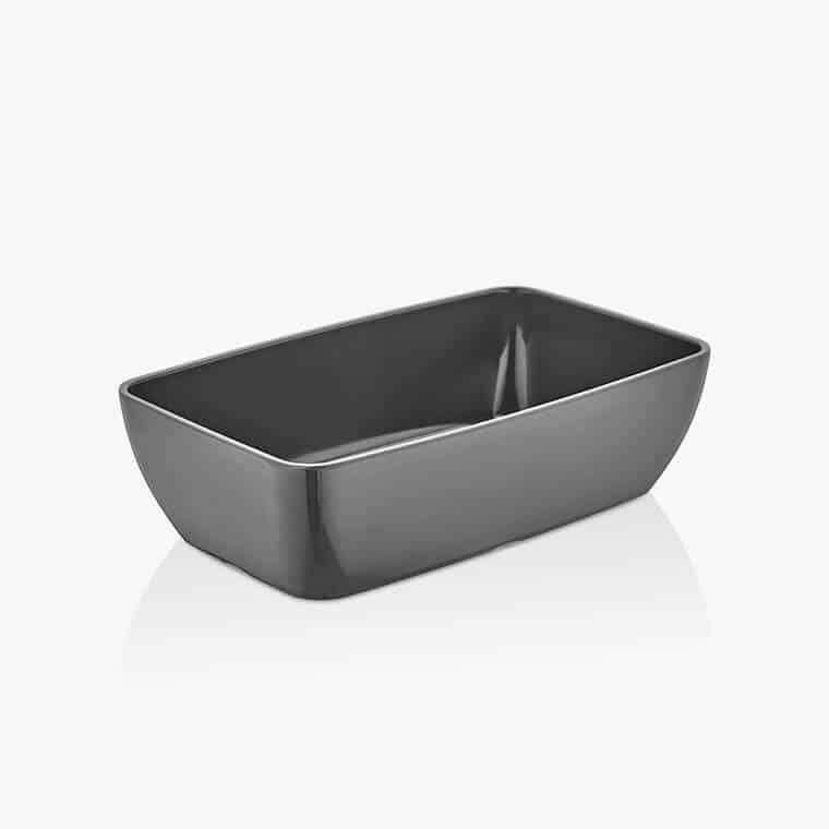 115KUL42014G.jpeg Külsan Corona Dikdörtgen Kase Gri 26,5x32,5 cm - Görsel 1