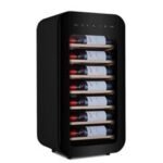 By Kitchen WC-22B1 Kayar Raflı Şarap Dolabı, Siyah