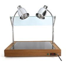 119EMPAD11060.jpg Empero Sıcak Teşhir Ünitesi, Halojen Isıtıcılı, Ahşap Gövdeli, GN 3x1/1 Kapasiteli - Görsel 1