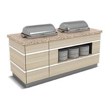 119GLTSSC03.jpg Empero Galata Sıcak Teşhir Ünitesi, 3 Chafing Dish - Görsel 1