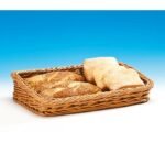 Zicco Plastik Eğimli Dikdörtgen Açıkbüfe Ekmek Sepeti, 30x45x9x5 cm