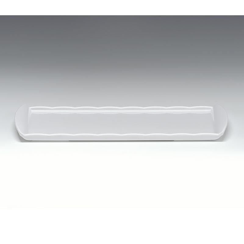 123ALKK2053B.jpeg Zicco K 2053 Melamin Teşhir Tabağı, 15x35 cm, Beyaz - Görsel 1