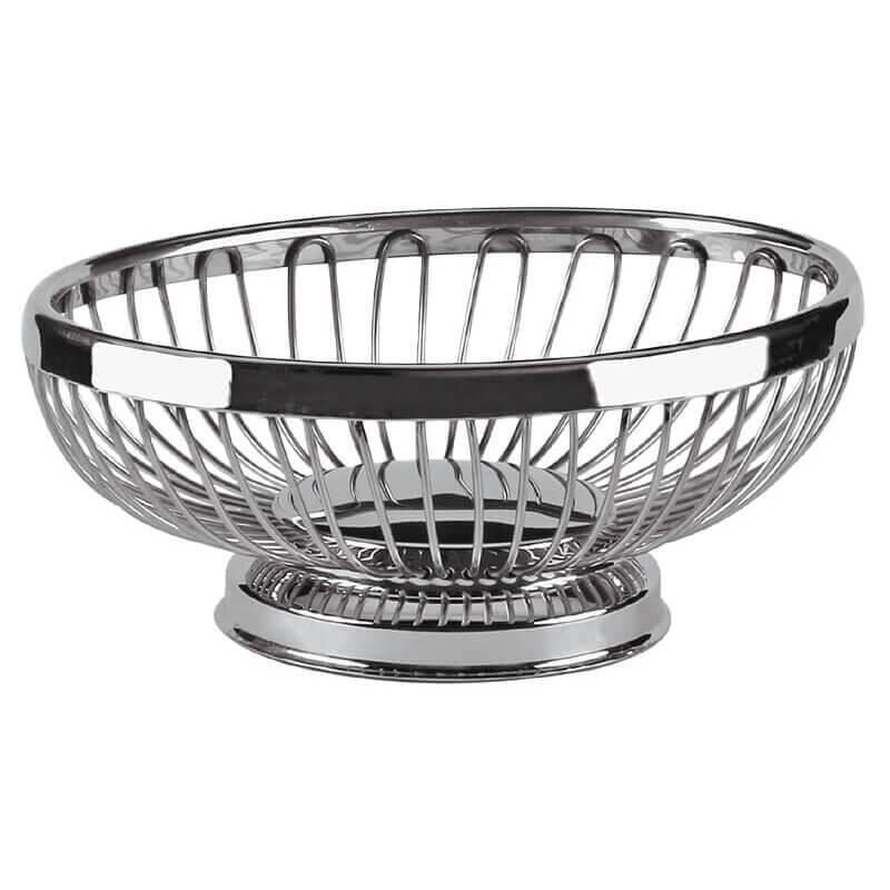 124ALTA02201.jpeg Altınbaşak Oval Paslanmaz Ekmek Sepeti, 20x15x7 cm - Görsel 1