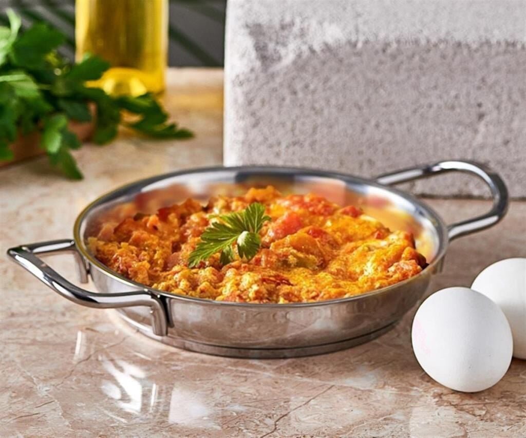 124ALTA107YS20.jpeg Altınbaşak Çelik Yumurta Sahanı 20 cm (A 107YS 20) - Görsel 1