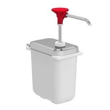 128320101.jpg Kalando KDS-003 Basmalı Paslanmaz Çelik Sos Kabı, 1.9 L, Kırmızı - Görsel 1