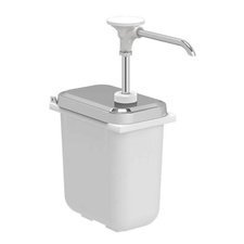 128320102.jpg Kalando KDS-003 Basmalı Paslanmaz Çelik Sos Kabı, 1.9 L, Beyaz - Görsel 1