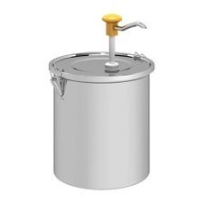 128510103.jpg Kalando KD-01610 Paslanmaz Çelik Kilitli Basmalı Sos Pompası, 10 L, Sarı - Görsel 1