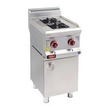 136KRCSDOG460.jpg Karacasan 600 Seri Çift Gözlü Dolaplı Ocak, Gazlı - Görsel 1