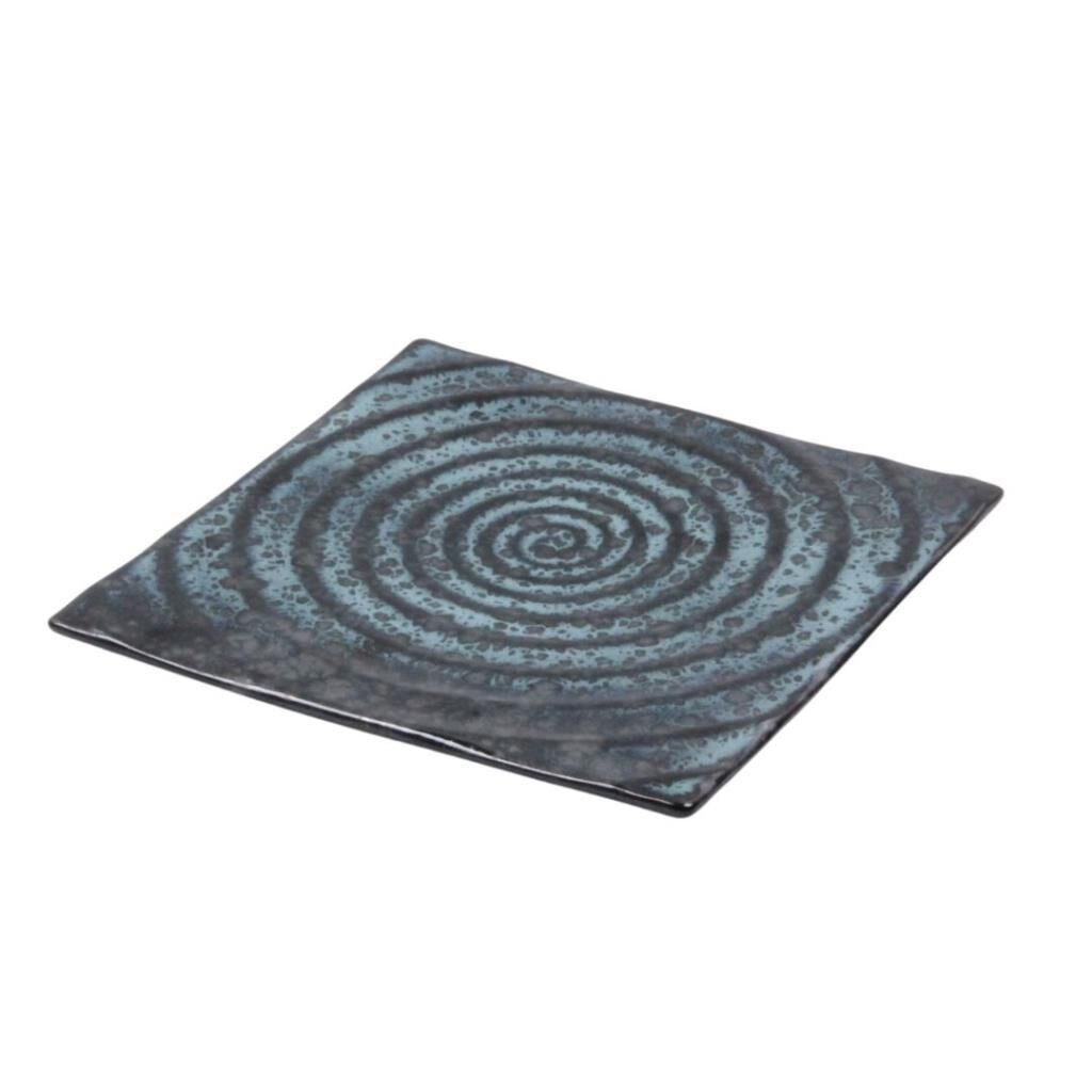 136MATQU33404.jpeg Matgusto Mavi Servis Tabağı, 20,5x20,5 cm - Görsel 1