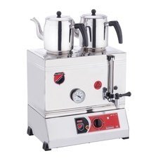 1512121.jpg SilverInox 2121 40 Model Kaynaklı Çay Ocağı, 2 Demlikli, 28 L, Elektrikli - Görsel 1