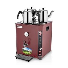 151EL03K.jpg SilverInox EL-03K Elite Çay Makinesi, 3 Demlikli, 36 L, Kırmızı - Görsel 1