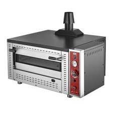 151PF62G.jpg SilverInox PF-62-G 30 cm x 4 Pizza Kapasiteli Tek Katlı Pizza Fırını, Doğalgazlı - Görsel 1